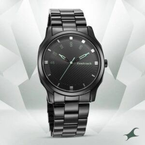 Stylish Stunners Quartz Analog Black Dial Stainless Steel Strap Watch for Guys - SKU: GS3255NM02