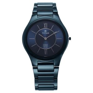 Elegant Edge Ceramic Analog Blue Dial Blue Strap Watch For Men - SKU: GS1696NQC03