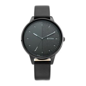 Elegant Women's Precision Simplicity Watch Black Gradient Dial with Leather Strap - SKU: GS2648NL01