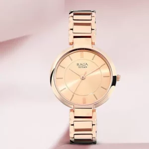 Elegant Viva Rose Gold Dial Metal Strap Analog Watch For Women's - SKU: GS2608WM01