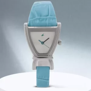 Stylish Analog White Dial Turquoise Blue Leather Women's watch - SKU: GS6095SL01