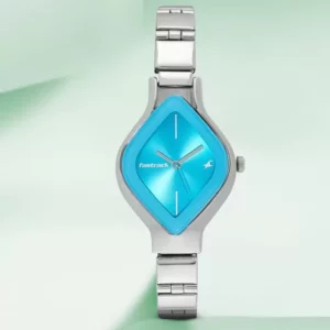 Stylish Asymmetrical Watch for Women, Blue Dial Stainless Steel Strap - SKU: GS6109SM03