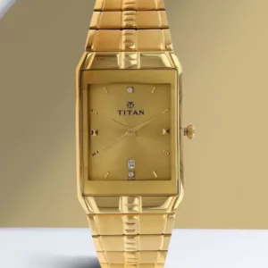 Elegant Golden Dial Golden Metal Strap Analog Watch For Men - SKU: GS9151YM03