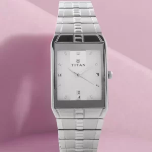 Elegant Karishma Analog Silver Dial Steel Strap Watch For Men - SKU: GS9151SM01