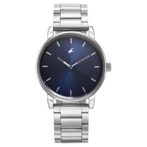 Stylish Stunners Blue Dial Metal Strap Watch for Guys - SKU: GS3278SM03