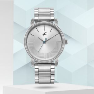 Men Brass Dial & Stainless Steel Straps Analogue Watch - SKU: GS3291SM02