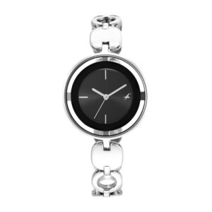 Stylish Glitch Quartz Analog Silver Dial Metal Strap Watch - SKU: GS6237SM01