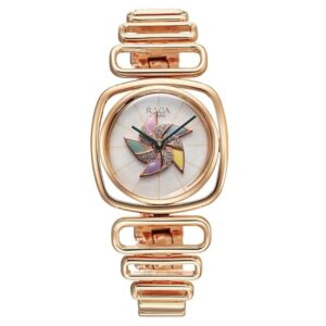 Elegant Raga Memoirs Quartz Analog Mother of Pearl Dial with Rose Gold Color - SKU: GS95256WM01