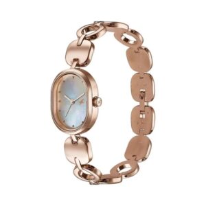 Stylish Style Up Quartz Analog Mother Of Pearl Dial Rose Gold Metal Strap Watch - SKU: GS6309WM01