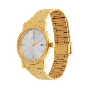 Elegant Karishma Silver Dial Golden Stainless Steel Strap Analog Watch - SKU: GS1712YM02