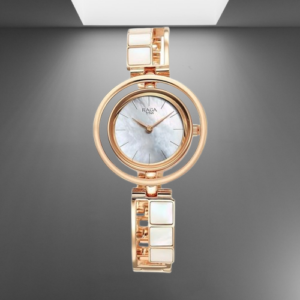 Elegant Brass Analog Multicolor Dial Rose Gold Band Women's Watch - SKU: GS95232WM01F
