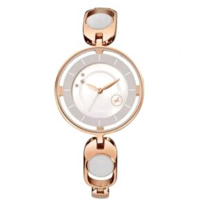 Stylish Women Pulse III Silver Dial Brass Strap Analog Watch - SKU: GS6237WM02F