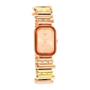 Elegant Raga Quartz Analog Rose Gold Dial Metal Strap Watch for Women - SKU: GS95154KM01